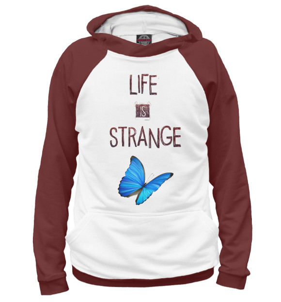 Мужское худи с притом Life Is Strange цвета Белый Мужское худи с изображением Life Is Strange цвета Белый