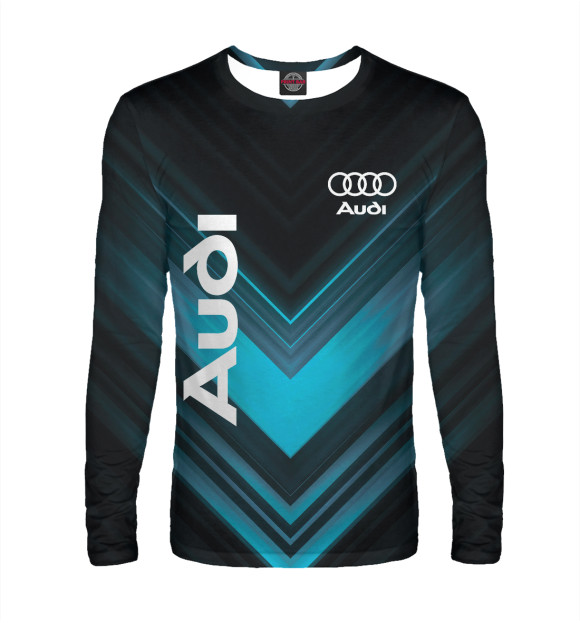 Мужской лонгслив с изображением Audi цвета Белый