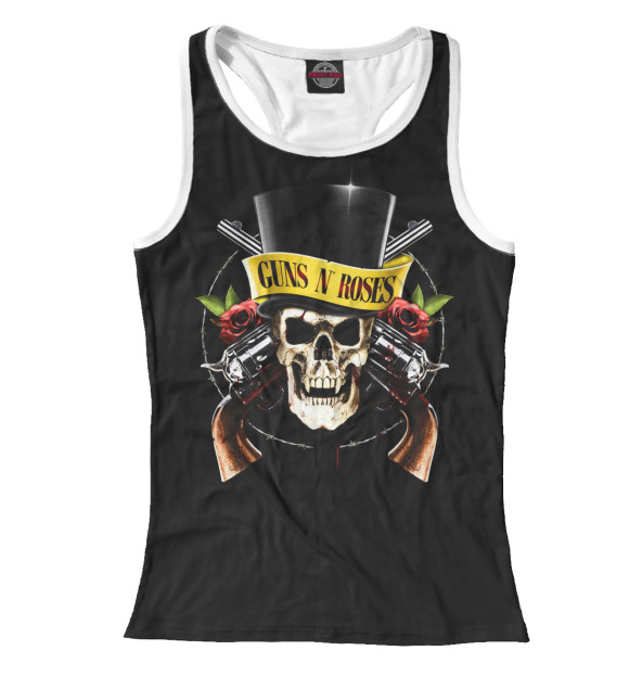 Женская майка-борцовка с изображением Guns N' Roses цвета Белый