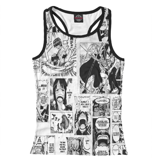 Женская майка-борцовка с изображением Аниме история цвета Белый