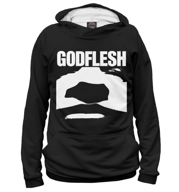 Женское худи с изображением Godflesh цвета Белый