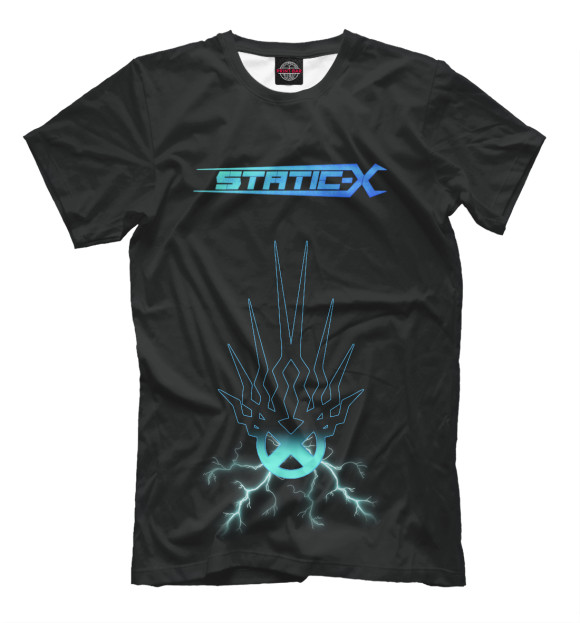 Футболка для мальчиков с изображением Static-X цвета Белый