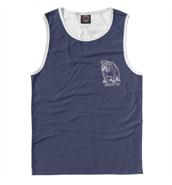 Мужская майка с изображением Доги цвета Белый