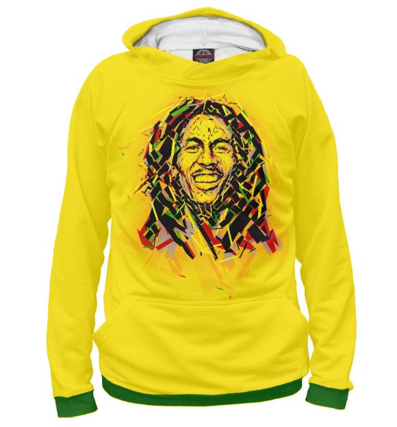Худи для мальчика с изображением Bob Marley II цвета Белый