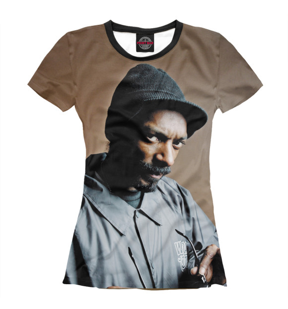 Женская футболка с изображением Snoop Doggy Dogg цвета Белый