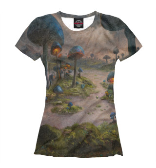 Женская футболка Планета волшебных грибов