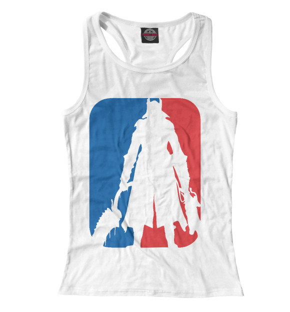 Женская майка-борцовка с притом Bloodborne цвета Белый Женская майка-борцовка с изображением Bloodborne цвета Белый