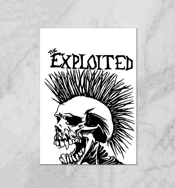 Плакат с изображением The Exploited цвета Белый