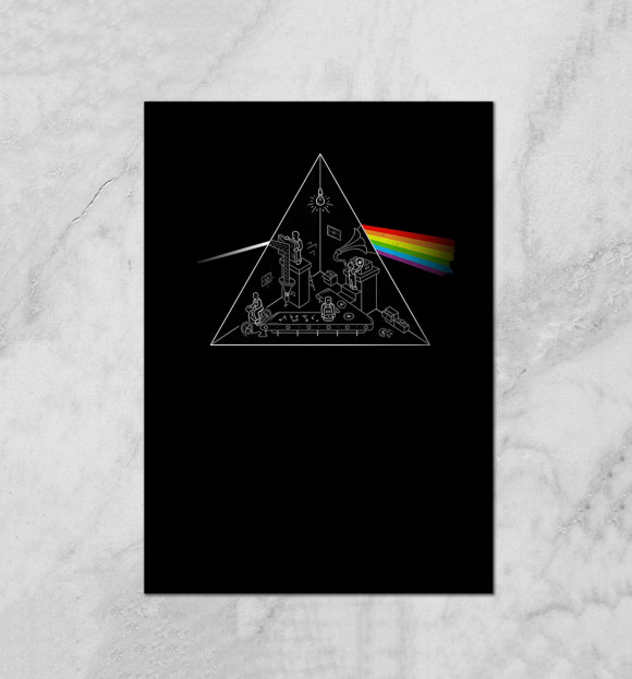 Плакат с изображением Pink Floyd цвета Белый