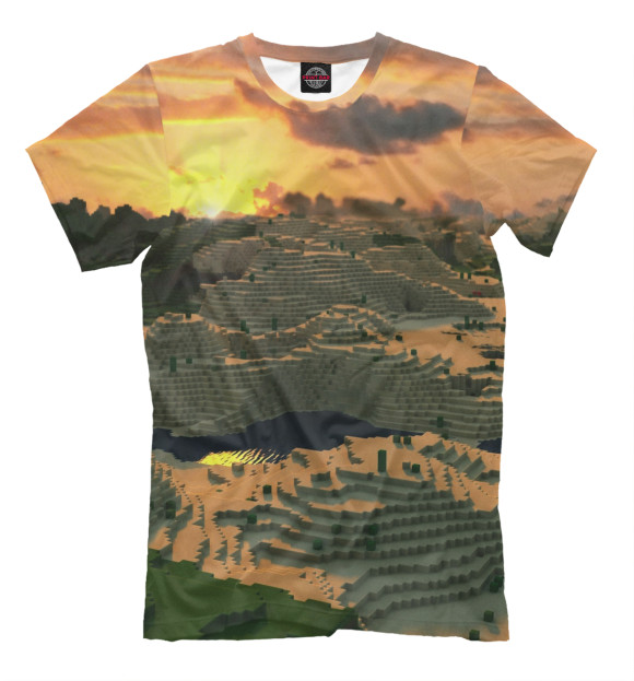 Мужская футболка с изображением Minecraft collection цвета Молочно-белый