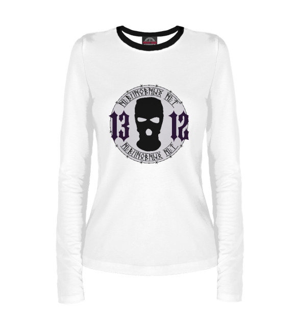 Женский лонгслив с изображением Невиновных нет цвета Белый