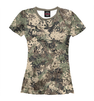 Женская футболка Misfits  камуфляж