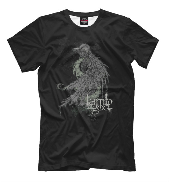 Мужская футболка с изображением Lamb of God цвета Черный