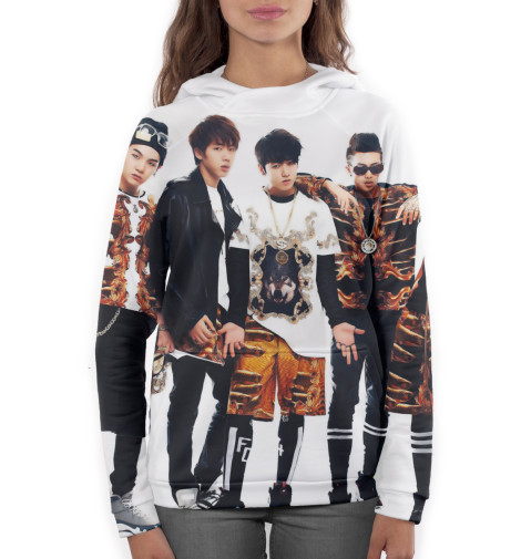 

Худи Print Bar, Белый, BTS