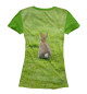 Женская футболка Кролик на поляне