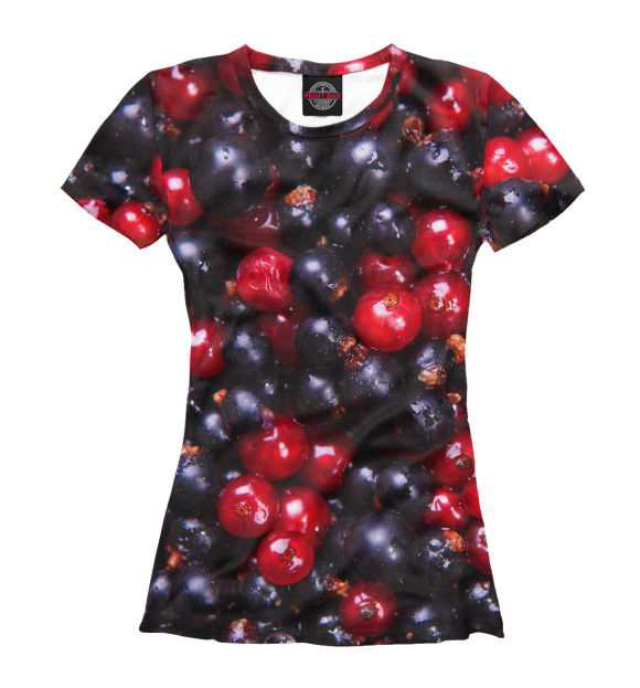 Футболка для девочек с изображением Ягоды цвета Белый