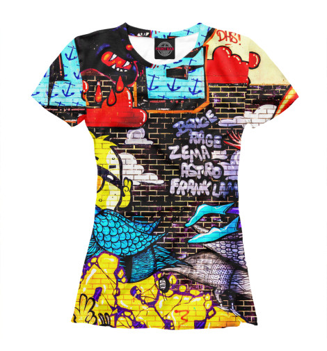 

Футболки Print Bar, Белый, Граффити