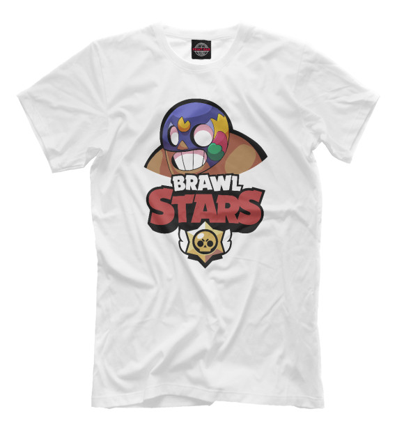 Футболка для мальчиков с изображением Brawl Stars El Primo цвета Белый