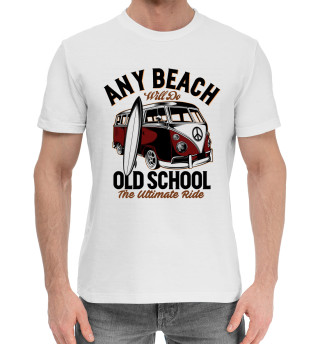 Мужская хлопковая футболка Any Beach Old School