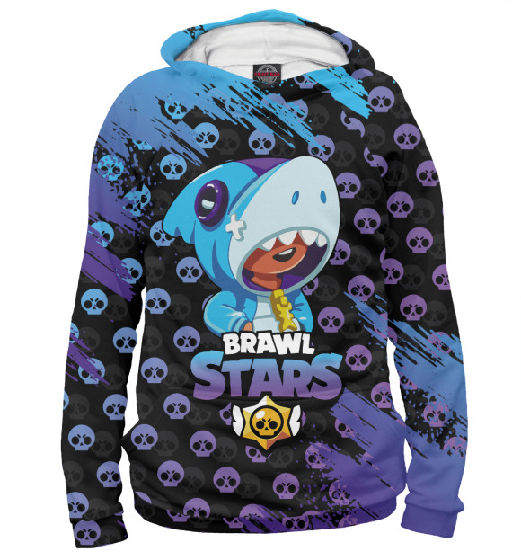 Женское худи с изображением Brawl Stars цвета Белый