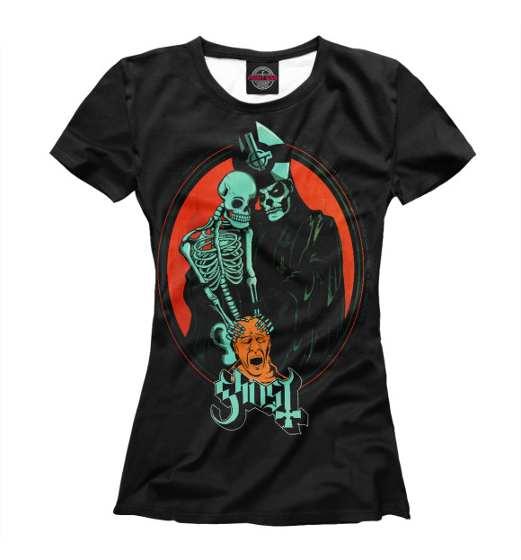 Женская футболка с изображением Ghost цвета Белый