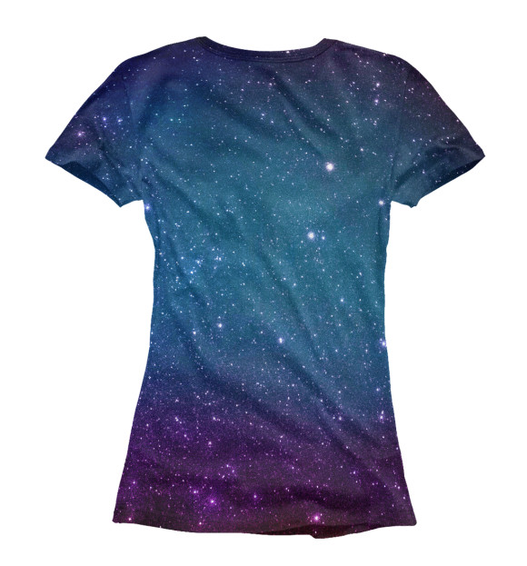 Женская футболка с изображением Звёзды цвета Белый