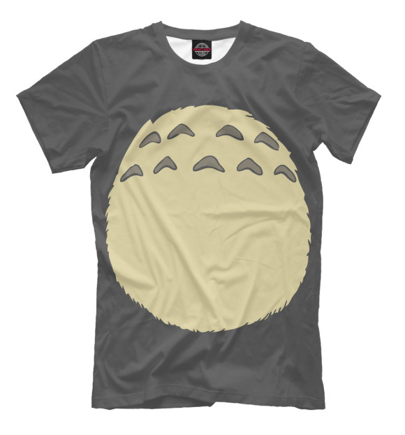 Мужская футболка с изображением Totoro цвета Серый