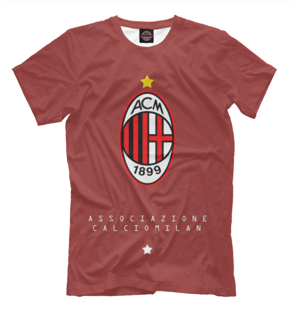 Футболка для мальчиков с изображением Милан цвета Светло-коричневый