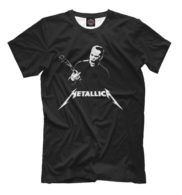 Мужская футболка с изображением Metallica. James Hetfield цвета Белый