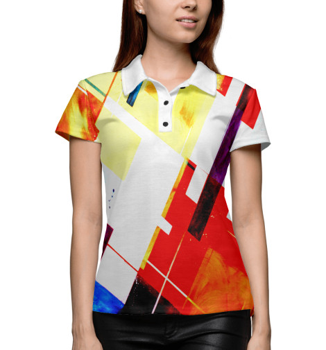 

Поло Print Bar, Белый, Арт геометрия