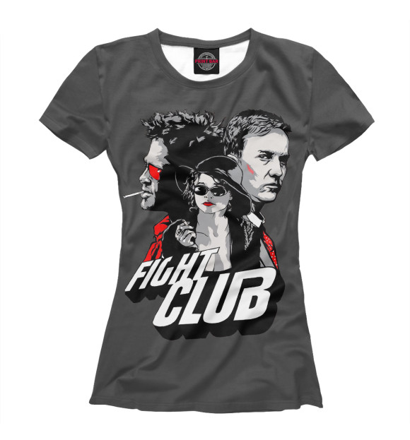 Женская футболка с изображением Fight Club цвета Белый