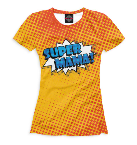 

Футболки Print Bar, Оранжевый, Super Mama