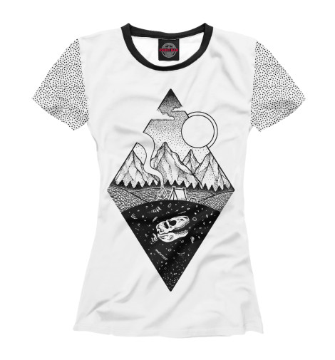 

Футболки Print Bar, Белый, Наступление ночи