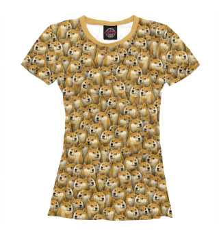 Женская футболка Собачки Doge