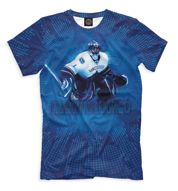 Мужская футболка с изображением Роберто Луонго цвета Грязно-голубой