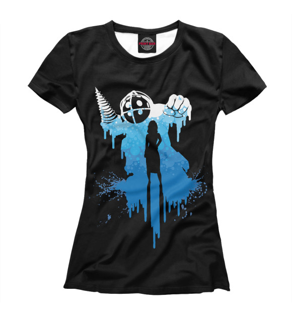 Женская футболка с изображением Bioshock цвета Белый