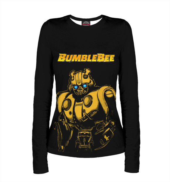 Женский лонгслив с изображением Bumblebee цвета Белый