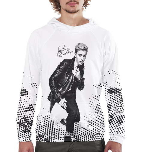 

Худи Print Bar, Белый, Джастин Бибер