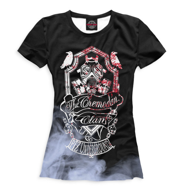 Футболка для девочек с изображением THE CHEMODAN CLAN цвета Белый