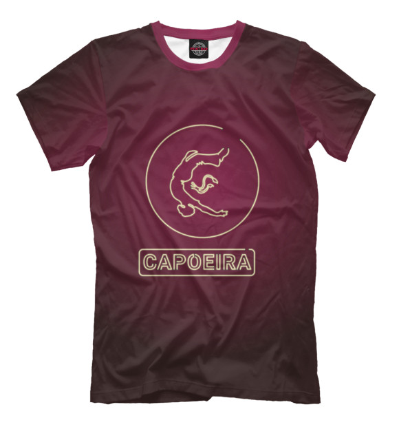 Мужская футболка с изображением Capoeira цвета Темно-бордовый