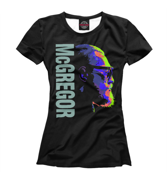 Женская футболка с изображением McGregor цвета Белый