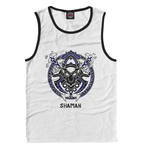 Мужская майка с притом Shaman цвета Белый Мужская майка с изображением Shaman цвета Белый