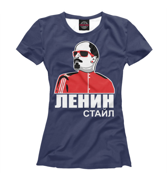 Футболка для девочек с изображением Ленин стайл цвета Белый