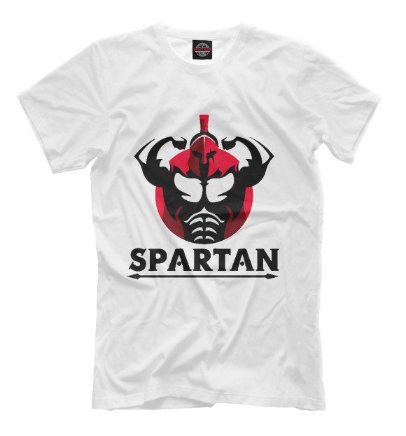 Мужская футболка с изображением Spartan цвета Молочно-белый