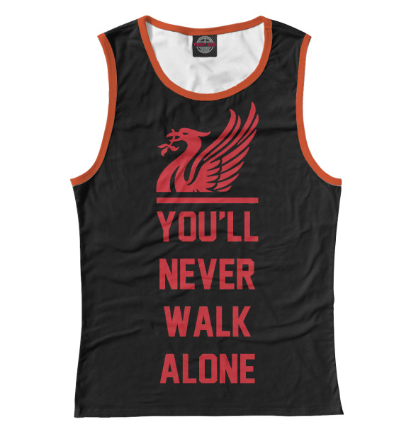 Майка для девочки с изображением You'll Never Walk Alone цвета Белый