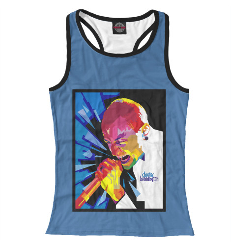 Майки борцовки Print Bar, Белый, Chester Bennington