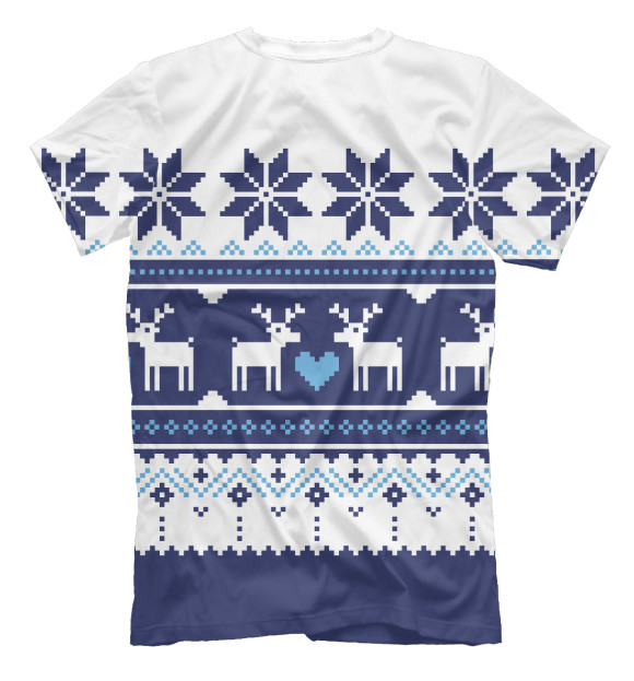 Футболка для мальчиков с изображением Свитер С Оленями цвета Белый