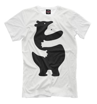 Мужская футболка Обнимающиеся медведи