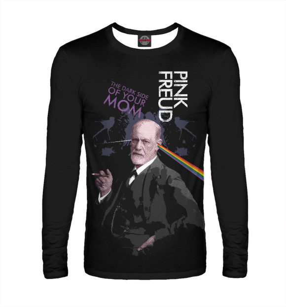 Мужской лонгслив с изображением Пинк Фрейд цвета Белый