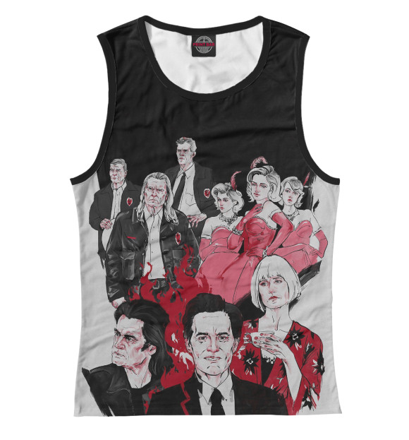 Майка для девочки с изображением Твин Пикс цвета Белый